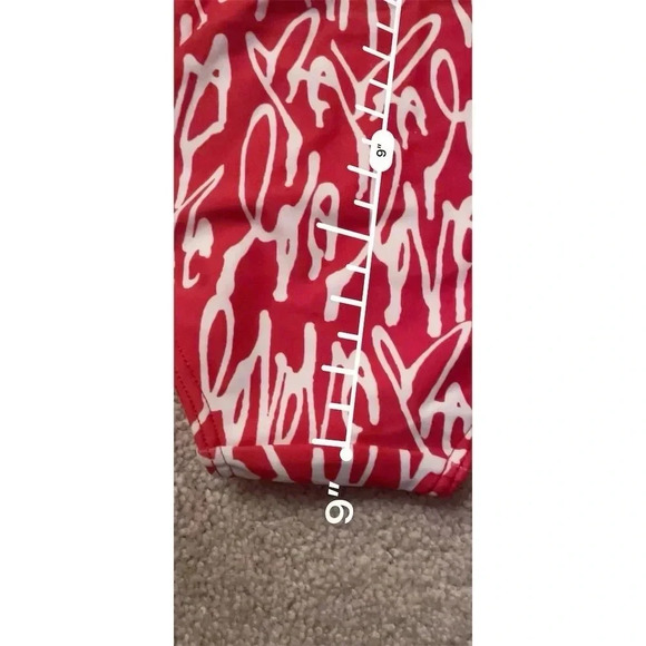 OBEY RED AND WHITE LOGO SCRIPT SIDE TIE BIKINI BOTTOMS Size L - Picture 2 of 9